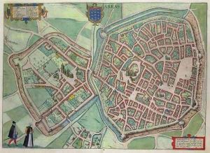 Map of Arras from Civitates Orbis Terrarum by Joris Hoefnagel