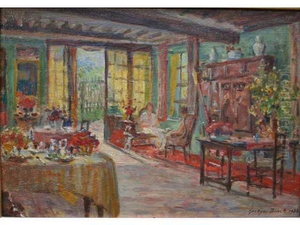 Femmes Au Salon, Interieur De La Maison De L Artiste - view 1