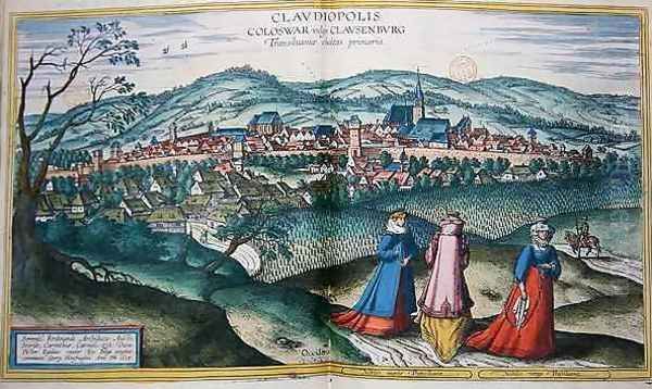 Map of Claudiopolis from Civitates Orbis Terrarum - view 1