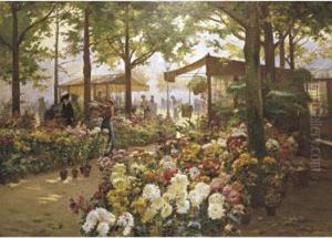 Flower Market by Georges Binet