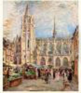 Caudebec, La Place Du Marche