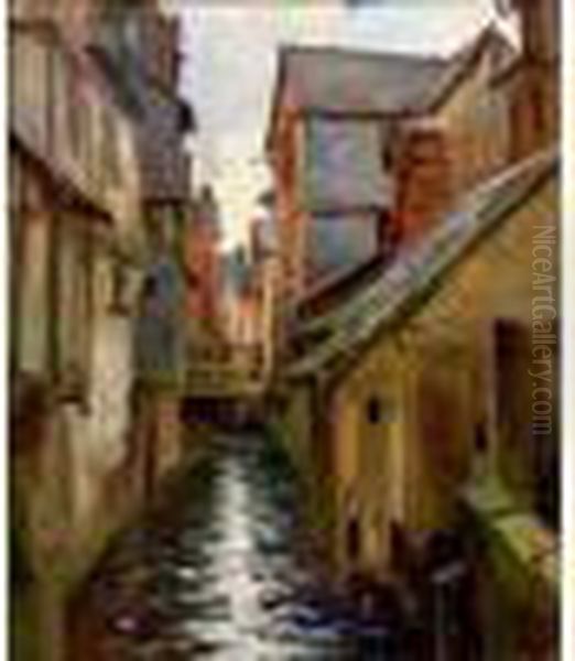 Lavandiere Sur Le Ruisseau A Caudebec - view 1