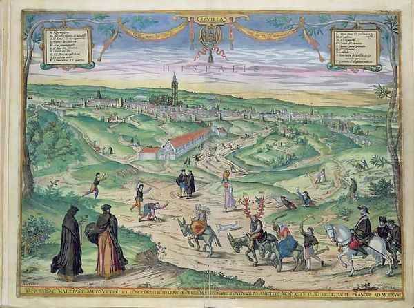 Town Plan of Seville from Civitates Orbis Terrarum 2 - view 1