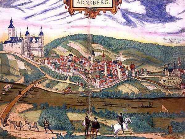 Map of Arnsberg form Civitates Orbis Terrarum - view 1