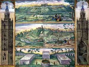 Map of Forata and Jeresa from Civitates Orbis Terrarum by Joris Hoefnagel