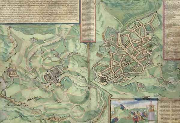 Map of Jerusalem from Civitates Orbis Terrarum 2 - view 1