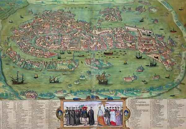 Map of Venice from Civitates Orbis Terrarum - view 1