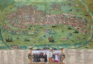 Map of Venice from Civitates Orbis Terrarum