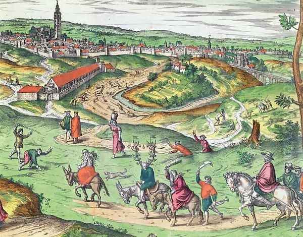 Town Plan of Seville from Civitates Orbis Terrarum - view 1