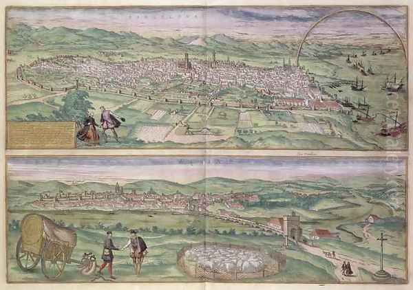 Map of Barcelona from Civitates Orbis Terrarum - view 1