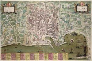 Map of Palermo from Civitates Orbis Terrarum