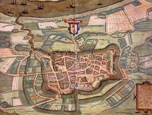 Map of Stade from Civitates Orbis Terrarum
