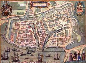 Map of Embden from Civitates Orbis Terrarum Map of Embden from Civitates Orbis Terrarum