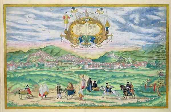 Map of Granada from Civitates Orbis Terrarum - view 1
