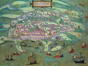 Map of Alexandria from Civitates Orbis Terrarum