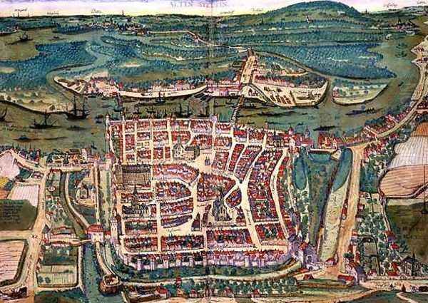 Map of Altenstadt from Civitates Orbis Terrarum - view 1