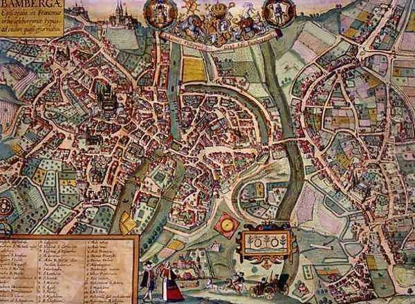 Map of Bamberg from Civitates Orbis Terrarum - view 1