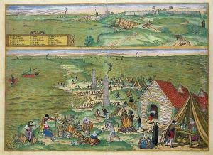 Map of Cadiz from Civitates Orbis Terrarum