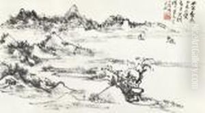Boating Along The Coast by Huang Binhong
