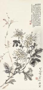 Chrysanthemums by Huang Binhong