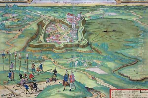 Map of Papa from Civitates Orbis Terrarum - view 1