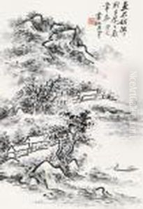 Landscape by Huang Binhong