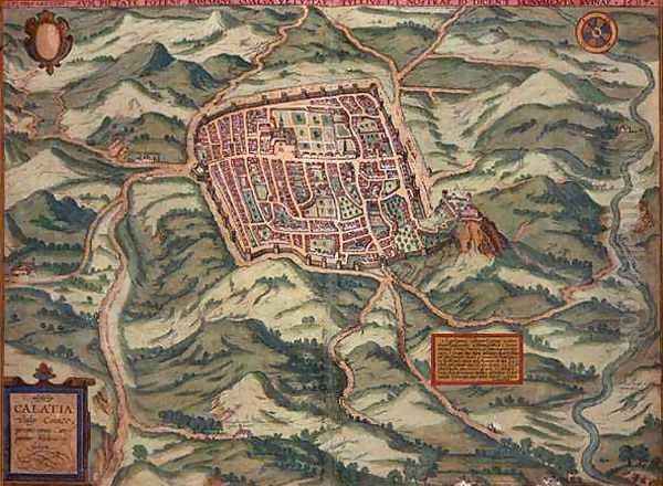 Map of Caiazzo from Civitates Orbis Terrarum - view 1
