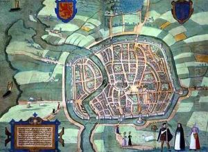 Map of Haarlem from Civitates Orbis Terrarum