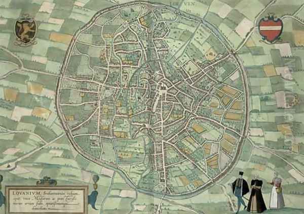 Map of Louvain from Civitates Orbis Terrarum - view 1