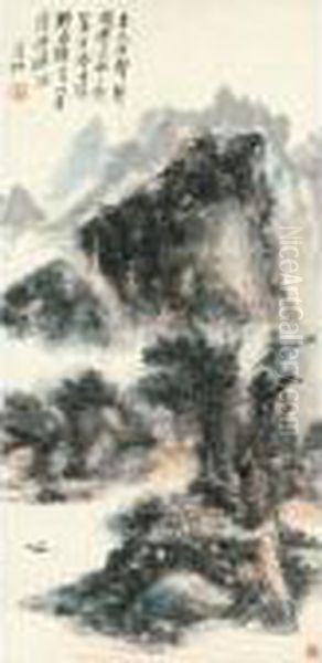 Fishing By The Mountain Brook - view 1