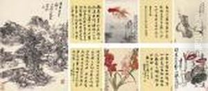 Landscape, Flowers And Birds by Huang Binhong