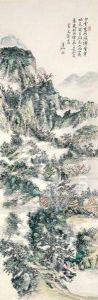 Clear Clouds And Green Mountains by Huang Binhong