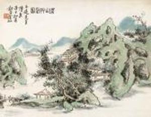 Studio In The Hill by Huang Binhong