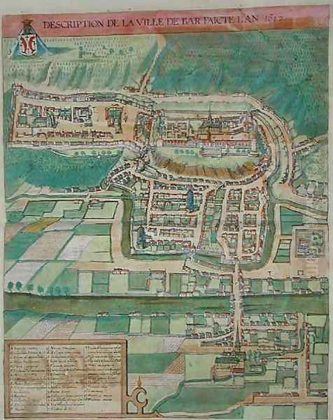 Map of Bar from Civitates Orbis Terrarum - view 1