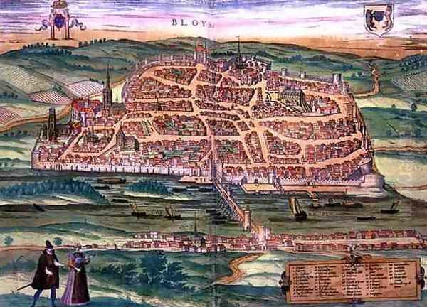 Map of Blois from Civitates Orbis Terrarum - view 1