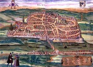 Map of Blois from Civitates Orbis Terrarum
