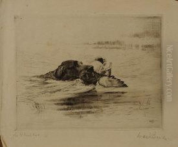 Three Studies Of Gun Dogs And Pups - view 1