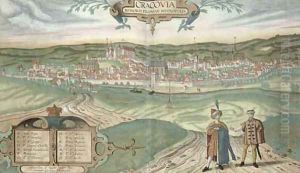 Map of Cracow from Civitates Orbis Terrarum