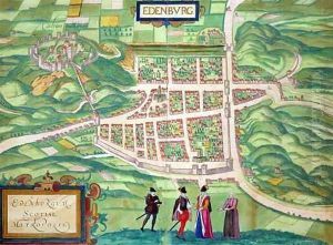 Map of Edinburgh from Civitates Orbis Terrarum by Joris Hoefnagel