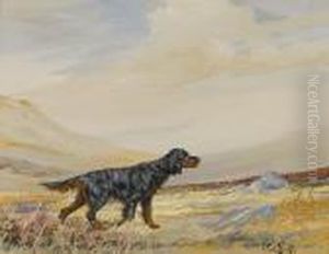 Gordon Setter 'grouse Of Crombie' Working A Moor by Binks, R. Ward