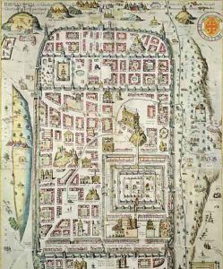 Map of Jerusalem and the surrounding area from Civitates Orbis Terrarum 3 by Joris Hoefnagel