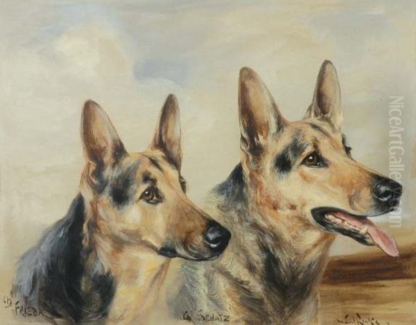 Frieda And Schatz, Champion German Shepherds - view 1