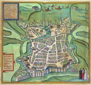 Map of La Rochelle from Civitates Orbis Terrarum by Joris Hoefnagel