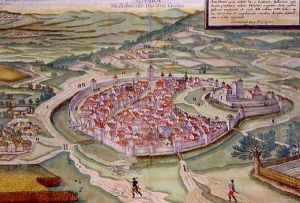 Map of Novara from Civitates Orbis Terrarum