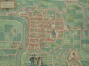 Map of Trento from Civitates Orbis Terrarum by Joris Hoefnagel