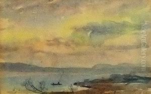 Portrait As Keen Fisherman by Samuel John Lamorna Birch