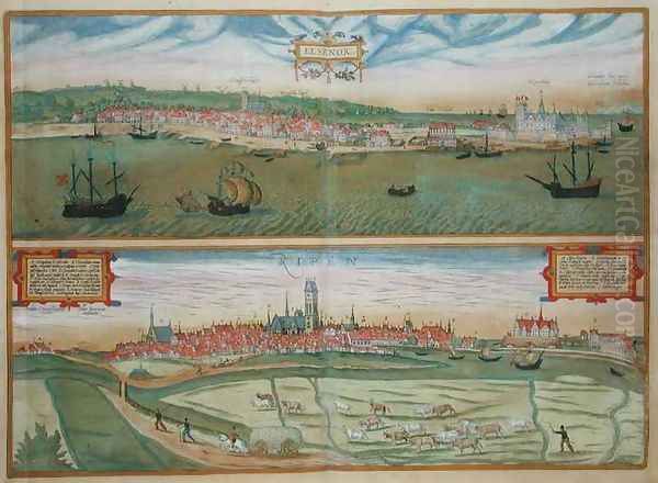 Elsenor and Ripen from Civitates Orbis Terrarum - view 1