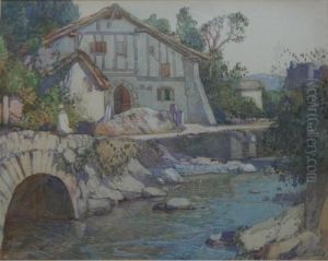 St. Jean Pied De Port, Basses Pyrenees, France by Samuel John Lamorna Birch