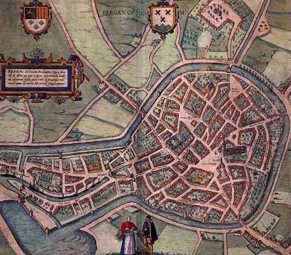 Map of Bergen op Zoom from Civitates Orbis Terrarum - view 1