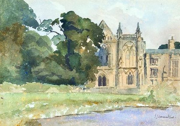 View Of An English Abbey - view 1